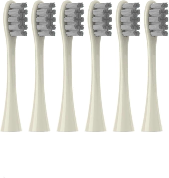 Replacement Brush Heads Compatible for OCL EAN Flow/X PRO Elite/X PRO /F1/Z1/One/ Air2 Sonic Electric Toothbrush Nozzles Soft Dupont Bristle(6 MHOC)