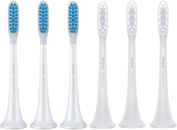 3/6 Pieces Suitable for Xiaomi Mijia T300 T500 Electric Toothbrush Head Replacement(6PCS Universal Heads)