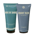 Yves Rocher Granit Bleu and Bois de Sauge Perfumed Body &amp Hair Gel for Men – Refreshing Woody Marine Scent Cleansing Shower Gel All-in-One Hair Daily Use Set of 2-200 ml / 6.7 fl oz