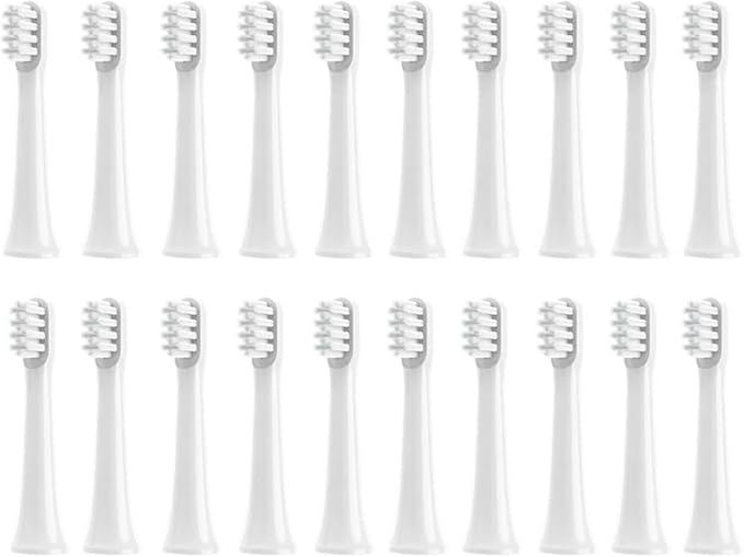 Compatible with Replacement Toothbrush Heads Compatible with Xiaomi T100 Sonic Electric Vacuum Soft Bristle(T100-20pcs)