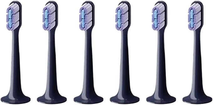 Compatible For Mijia Toothbrush Head T700 Sonic Electric Toothbrush Waterproof Soft Health Replacement Soft Bristles Brush Head(6 pcs)