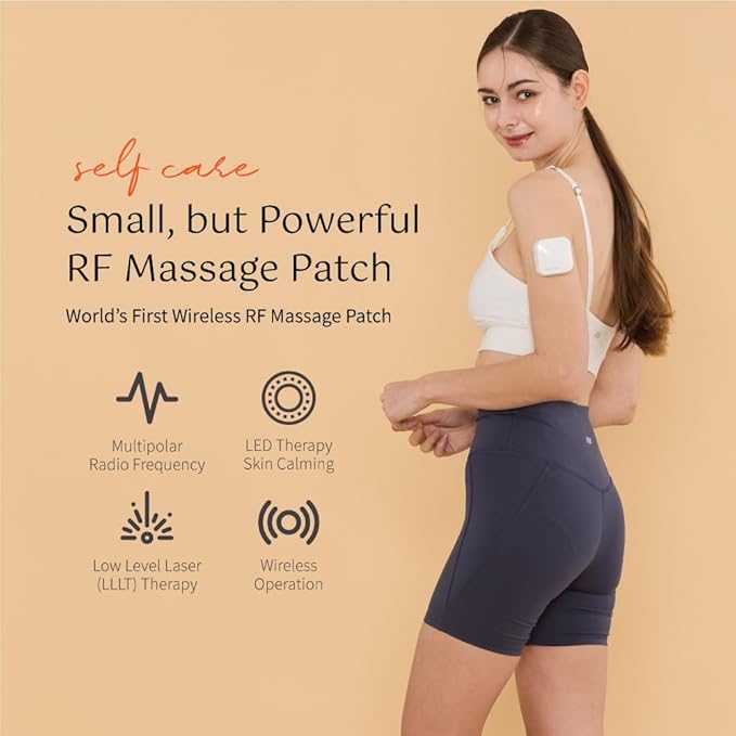 Anafree Wireless Body Massager with LED Light | Made in Korea (White)