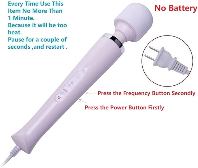 Powerful Electric Tool Back Massager Vibrating for Woman Sports Recovery Muscle Aches Pain Shoulder Neck Leg Hand Foot Massage Toy (White Big and Purple Mini Massage)