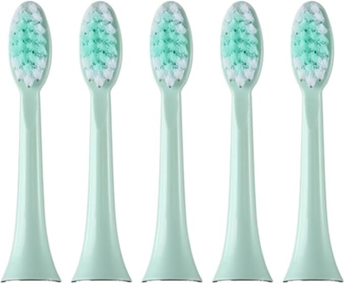 Toothbrush Replacement Soft Head Whitening Clean Teeth 15PCSCompatible for DCK/CDK Toothbrushes(Green)