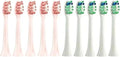 10PCS Replacement Brush Heads Compatible for HX6930 HX6064 Sonic Electric Toothbrush Soft Bristle Nozzles No Metal(5White5Pink)