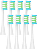 8 Pcs Replacement Brush HeadsCompatible for Oclean X PRO Elite/Flow/F1/One/X/All Series Electric Toothbrush(8 pcs White)