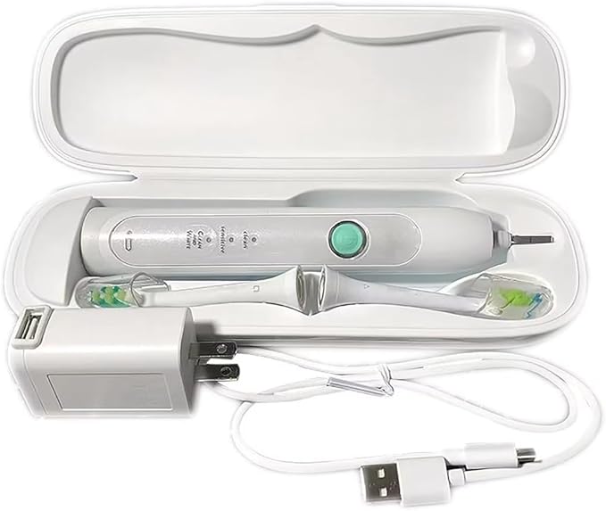 2023 Upgraded Economical Travel Charger Case w/AC Charer + USB Cable for Philips Sonicare HX6xxx HX89 HX91 Series