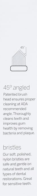 Supersmile Series II LS45 Replacement Brush Heads for Sonic Pulse Toothbrush - Patented 45° Soft Bristles Deliver Professional Teeth Cleaning - No Sensitivity (White 2 Count)