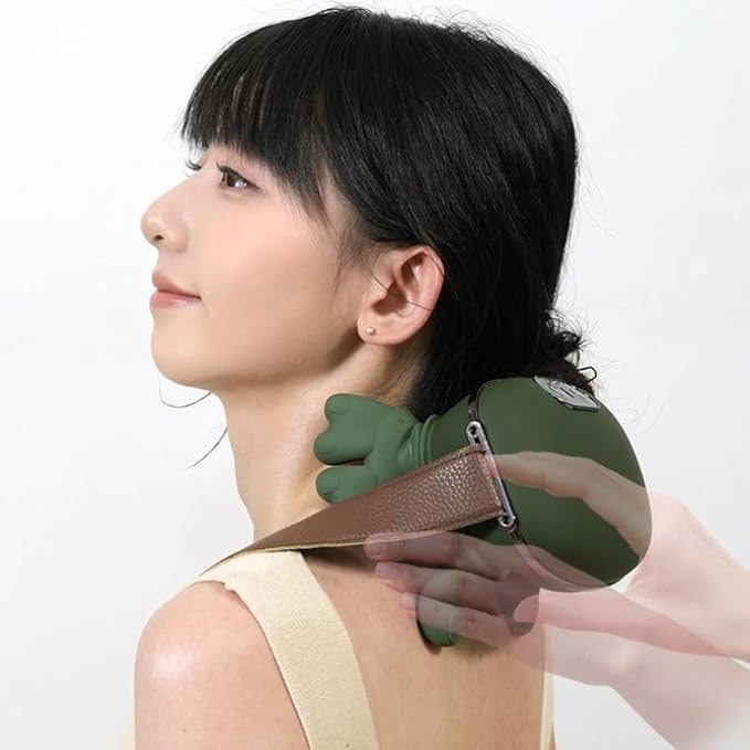 Bionic Heated Neck Back Shoulder Massager Pillow - Portable Shiatsu with 3-Speed 4D Deep Tissue Kneading &amp Simulated Human Hand for Pain Relief &amp Muscle Relax (Men/Women)