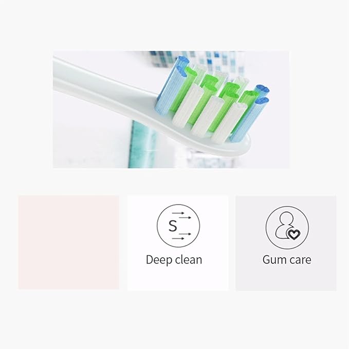 Electric Toothbrush Head Compatible for O-Clea(Black-5)