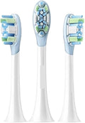 Replacement Brush Heads Compatible for Electric Toothbrush MES609/610 3PCS(Blue 3PCS)