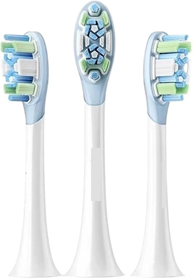 Replacement Brush Heads Compatible for Electric Toothbrush MES609/610 3PCS(Blue 3PCS)