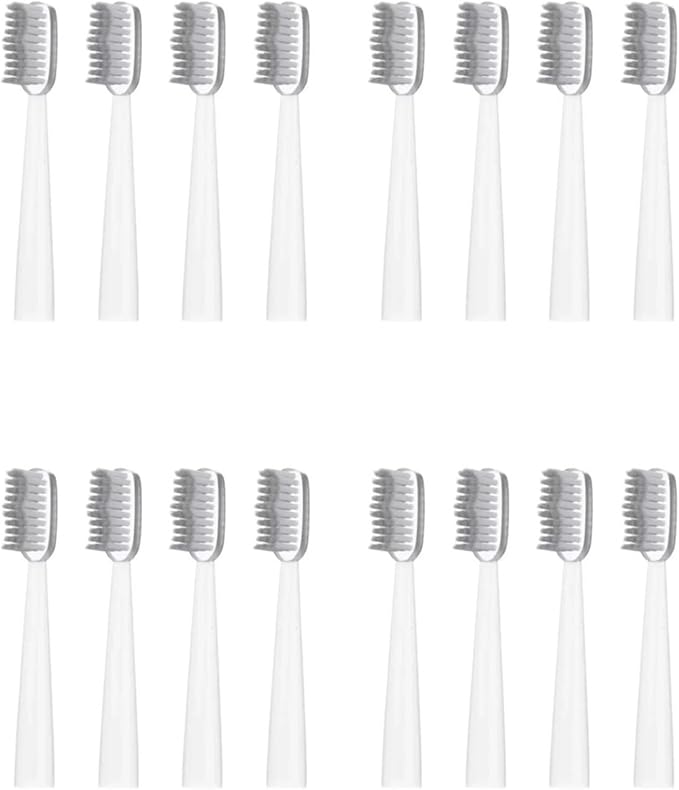 16pcs Replacement Toothbrush Heads Compatible for Jianpai JD015 Electric Soft Bristles Nozzles