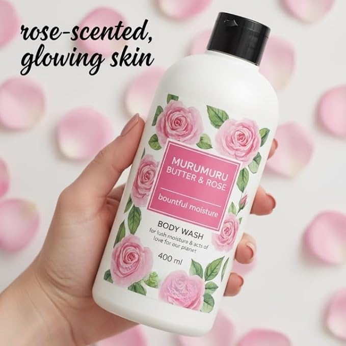 Murumuru Butter &amp Rose Moisturising Body Wash I Liquid Shower Gel I Sulfate Free Paraben Free 200 ml