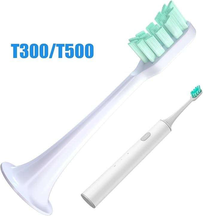 5 PCS Replacement Toothbrush HeadsCompatible for T300 T500 Teeth Brush Soft Teethbrush Nozzles(10 Green)
