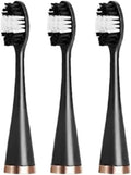 3 Pcs Replacement Brush Heads Electric Toothbrush Head Compatible for Teeth Cleaner Bristle Refill(Black)