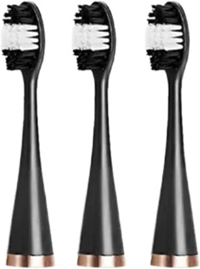 Compatible for 3 Pcs Replacement Brush Heads Electric Toothbrush Head(Black B)
