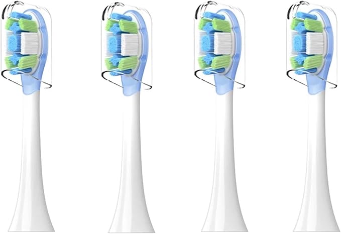 12PCS Replacement Brush HeadsCompatible for Oscillation Electric Toothbrush Pro MES610 MES609 Head Soft Bristle(Green)