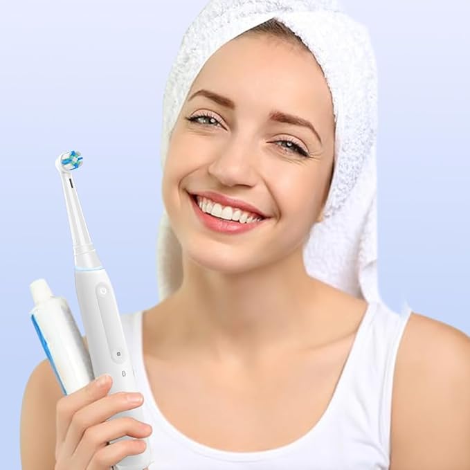 IO Replacement Heads Compatible with Oral B IO 2/3/4/5/6/7/8/9/10/Deep Clean Electric Toothbrushes Brush Heads Compatible with Oral B IO with Medium Bristles (12 White)