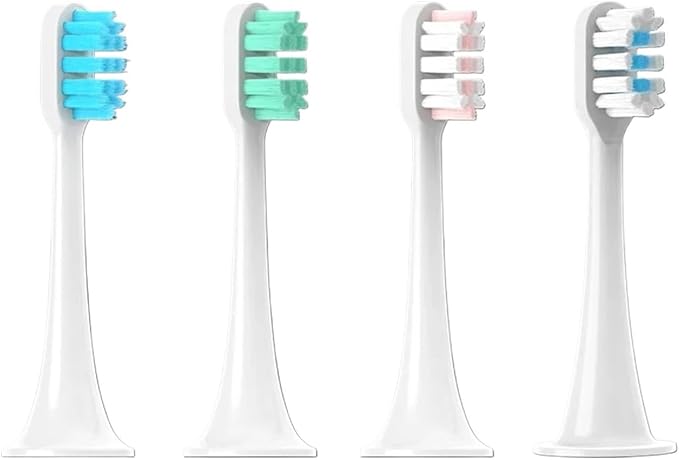 12PCS Compatible for XIAOMI MIJIA T300/T500/T700 Replacement Brush Heads Sonic Electric Tooth Soft Bristle Caps Vacuum Package Nozzles(12BlueJ)