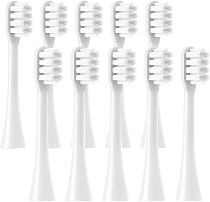 Replacement Toothbrush Heads for Compatible for All Series X3U/X3pro/X3S/D5/D2 Sonic Electric Soft Bristle Nozzle(10white Soft)