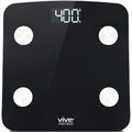 Vive Precision Smart Bathroom Scale for Body Weight (400lbs) - Digital Scale with BMI Body Fat Muscle Mass &amp 10 Extra Measurements - Accurate Home Bath Scale Easy to Read Backlit LCD Display