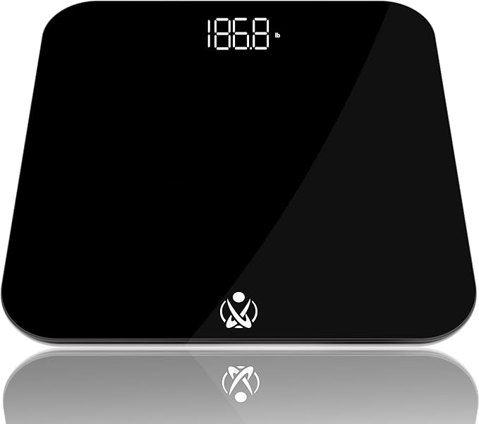 INEVIFIT Bathroom Scale &amp Digital Kitchen Scale Fitness Bundle Complete Body Composition and Nutrition Tracking Solution with Batteries Included