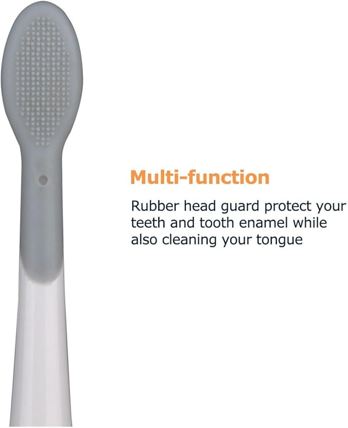 Rubberied Replacement Toothbrush HeadsCompatible for Mornwell D01/D02 Electric(Black)