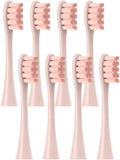 8 Pcs Replacement Brush Heads Compatible for Oclean F1/One/X/All Series Sonic Electric Toothbrush Soft Bristle(8 pcs Pink)