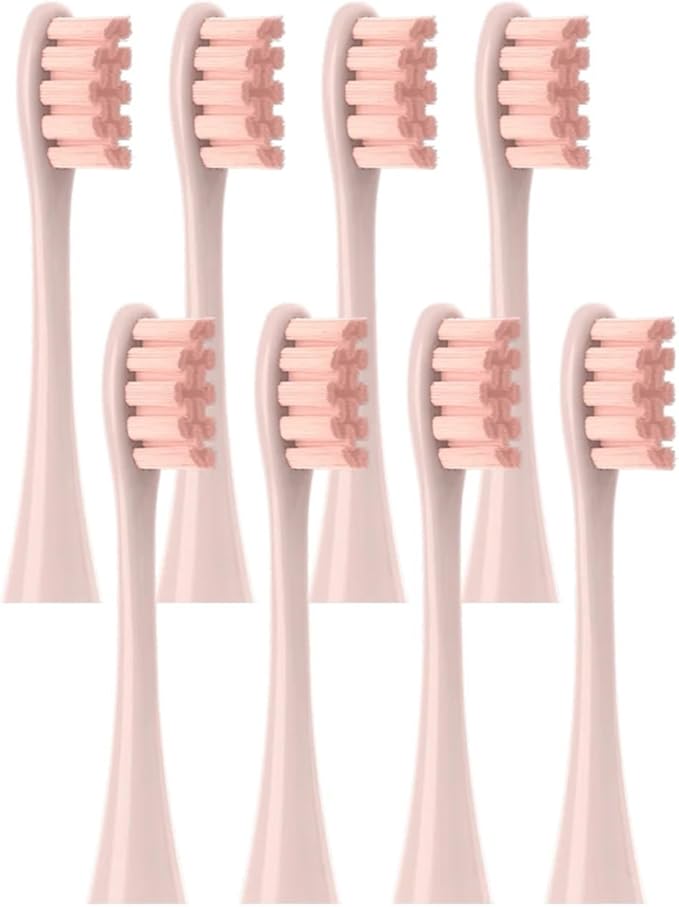 8 Pcs Replacement Brush Heads Compatible for Oclean F1/One/X/All Series Sonic Electric Toothbrush Soft Bristle(8 pcs Pink)