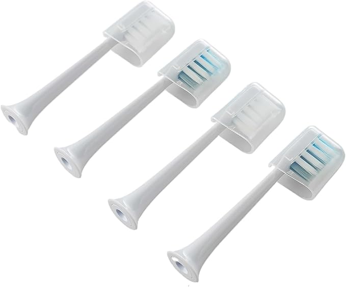 4/8Pcs Compatible for Xiaomi Electric Toothbrush HeadCompatible for Mijia Sonic T200/200C Replacement Brush Head MES606 Soft Bristle(Green 4Pcs)