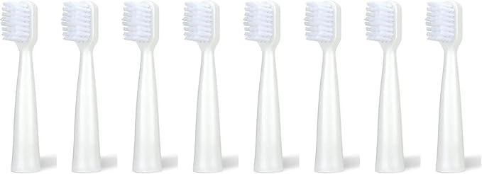 Replacement Toothbrush Heads Compatible for Jianpai S12/HYUNDAI XM-806/ACA ALY-HYS01W/TSOP/Royalstar/INPHIC Electric Bristles(8white)