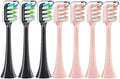 Compatible for X3 X5 X3U X1 V1 V2 Head Bristle Replacement Nozzles with Anti-dust Cap Toothbrush Heads(3Black 4Pink)