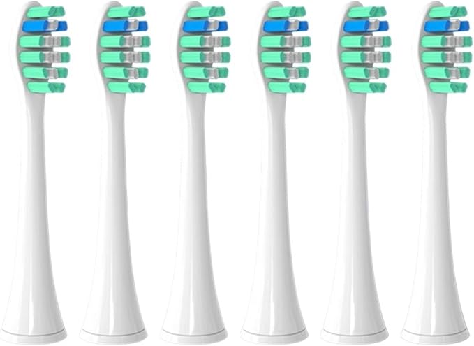 Toothbrush Head AdaptedCompatible for Philips Hx3/6/8/9 Series Brush Heads Soft Nozzles(6pcs Green)