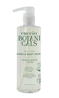 Cuccio Botanicals Hydrating Hand &amp Body Wash Sandalwood &amp Sage 16 oz – Moisturizing and Soothing Cleanser for Soft and Refreshed Skin