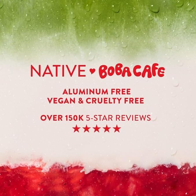 Native Body Wash Limited Edition Strawberry Matcha Sulfate Free Body Wash for Women &amp Men Boba Café 18 fl oz with Travolle Dispenser Pump