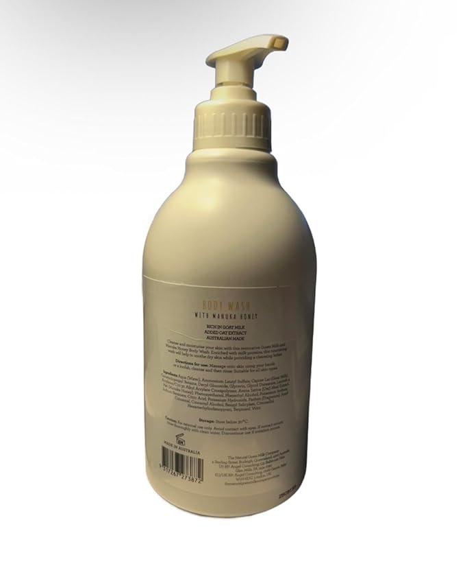 THE NATURAL GOAT'S MILK COMPANY MADE IN AUSTRALIA BODY WASH WITH MANUKA HONEY (Pack Of 1) 1000ML/ 33.81Fl. Oz.