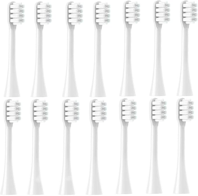 Compatible for SOOCAS - 14PCS Replacement Toothbrush Heads Fit X3S/X3U/X3Pro/D2/D3S/D5 Soft Bristle Nozzles(14 White- Soft)