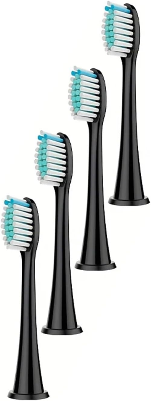 Electric Toothbrush Heads(Black 4pc)
