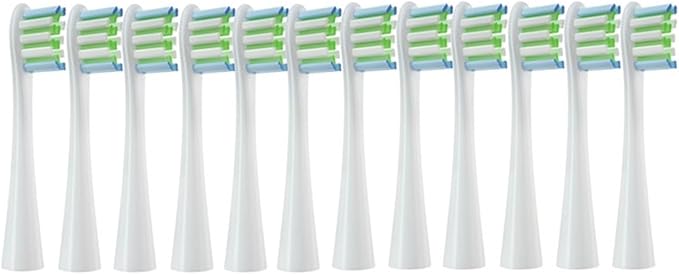 Replacement Brush HeadsCompatibility for Oclean X/X PRO/ Z1/ F1/ One/Air 2 /SE Electric Toothbrush 12PCS(12White)