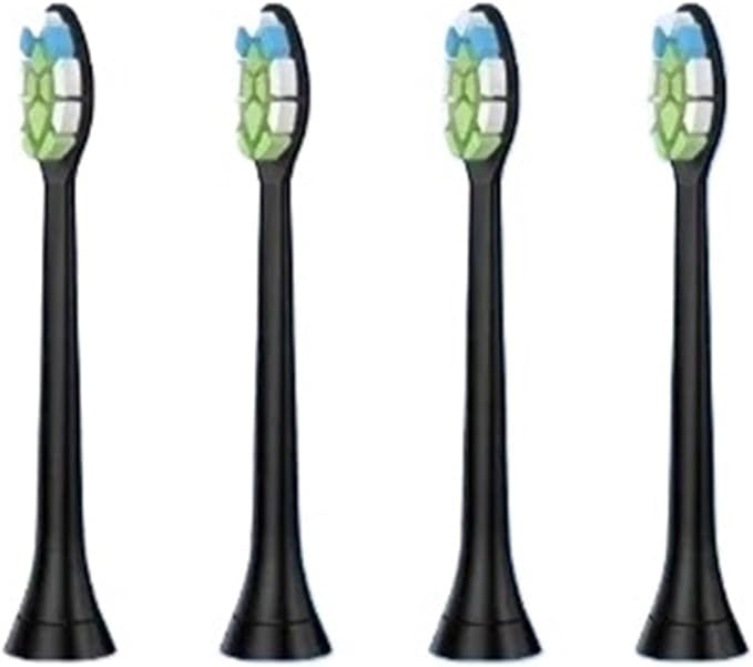 Electric Toothbrush Heads SuitableCompatible for Philips General 3/6/8/9 Full Range Brush(4PCS-W2-black)