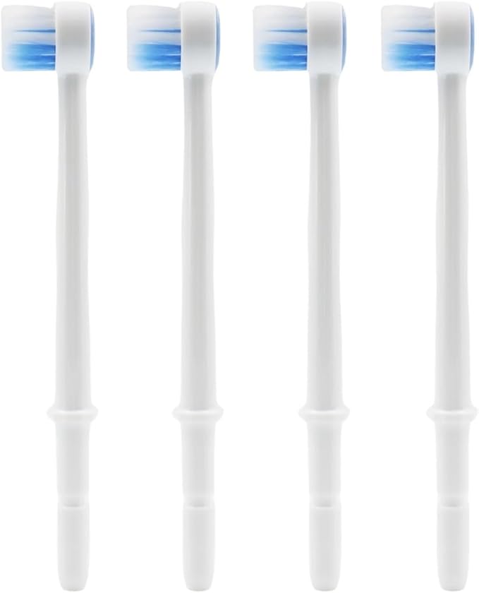 4pcs Water Flosser Brush Head Tips Replacement Tips - Compatible with Waterpik WP-100 WP-100W WP-260