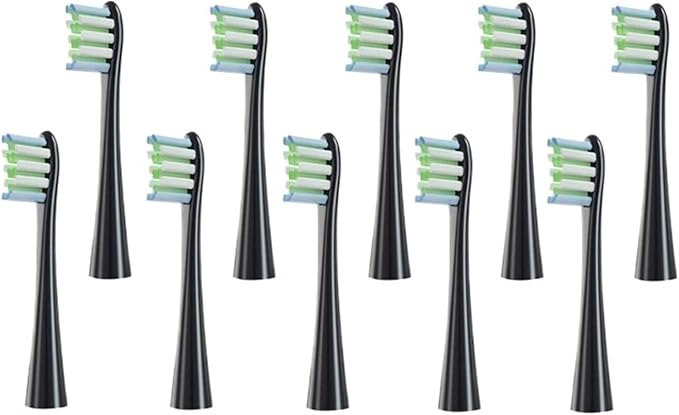 20pcs Replaceable Electric Toothbrush Brush Heads Compatible for X/X PRO/ Z1/ F1/One/Air 2/SE Soft Bristle Nozzles(Black)