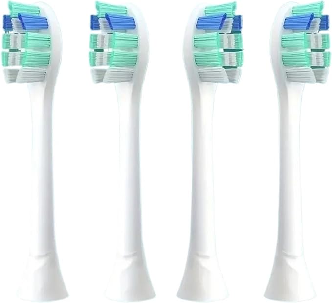 4-16pcs Replacement Toothbrush Heads Compatible for Philips Electric Brush Head 1100 2100 4100 4300 5100 5300 6100 6500 Etc(4pcs)