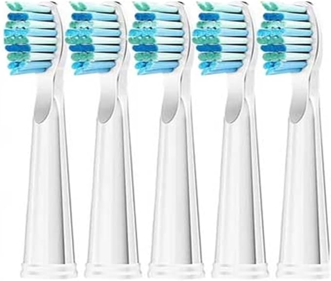 10 Pcs Toothbrush Head Compatible for FW-507/508/515/551/917/959/2011/D1/D3/D7(White)