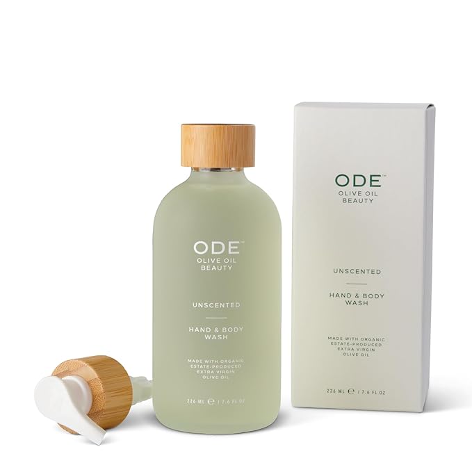 McEvoy Ranch Unscented Hand &amp Body Wash (2-pack) by ODE Olive Oil Beauty Organic EVOO California Made Nourishing Foaming Wash