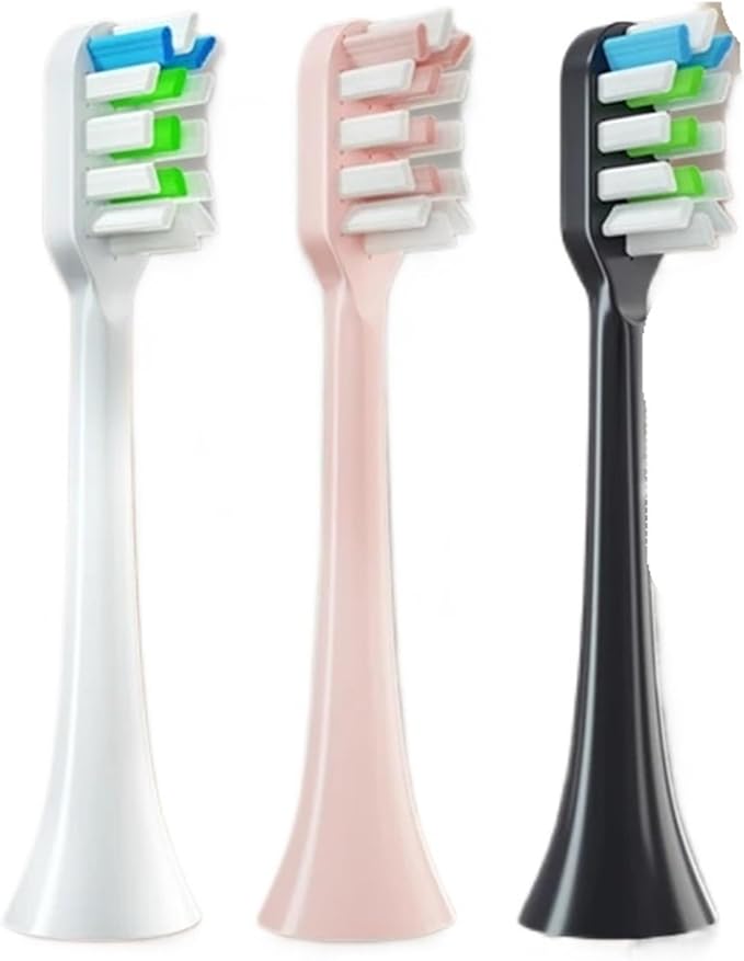4-16Pcs Replacement Brush HeadsCompatible for SOOCAS X3/X3U/X5 Clean Soft Sonic Electric Toothbrush(16BlackBlue)