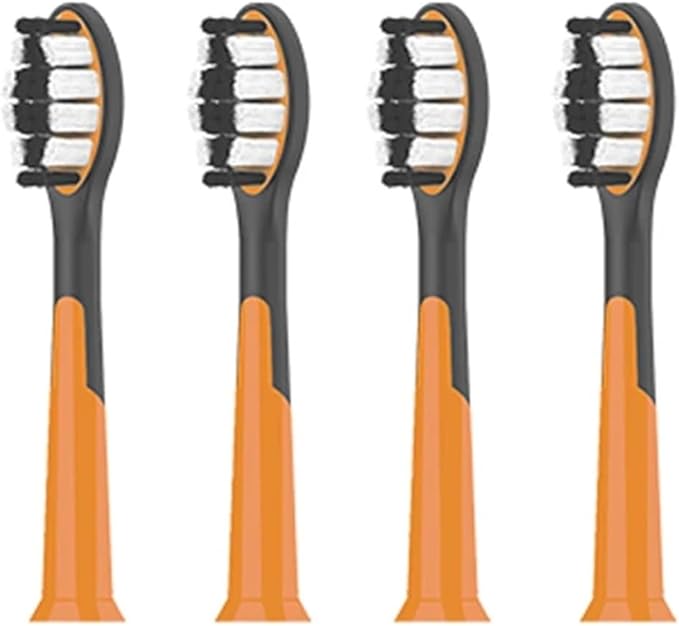 Compatible for SUBORT Brush Heads S9 Electric Toothbrush Accessories Replacement(4 Black Brush Head)