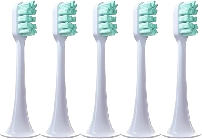 10PCSCompatible for T300/500 Replacement Brush Heads Toothbrush Vacuum Soft Bristle Nozzles(Green-Standard)