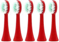 5pcs Soft Brush Heads Original Replacement for Children's Smart Sonic Electric Toothbrush Accessories(Red 5pcs Head)